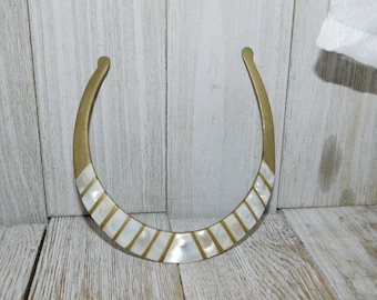 Collier ras de cou en laiton, collier en laiton, bijoux vintage, idée cadeau, Daysgonebytreasures * y