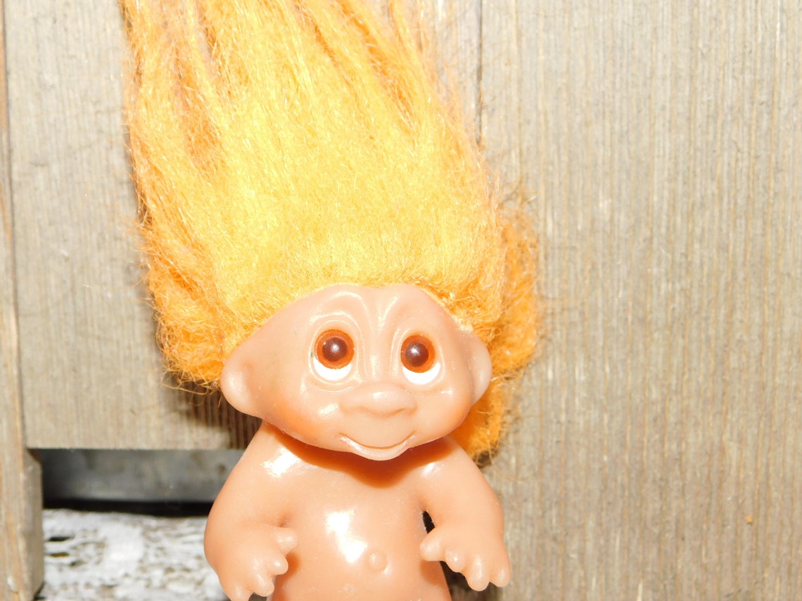 orange girl troll with blue hair
