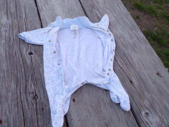 Vtg Newborn baby Boy Sleeper , Newborn Sleeper, V… - image 5