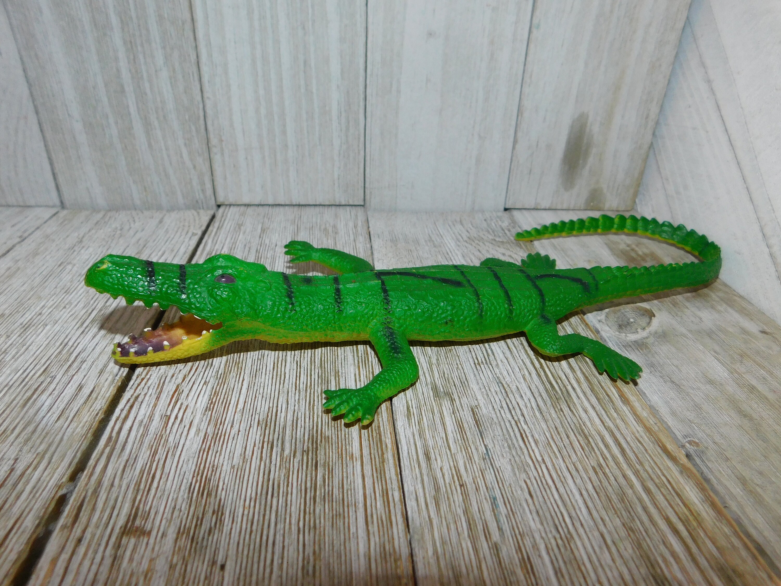 Vtg Rubber Toy Alligator Vintage Toys Toys Rubber Toys Zoo Etsy