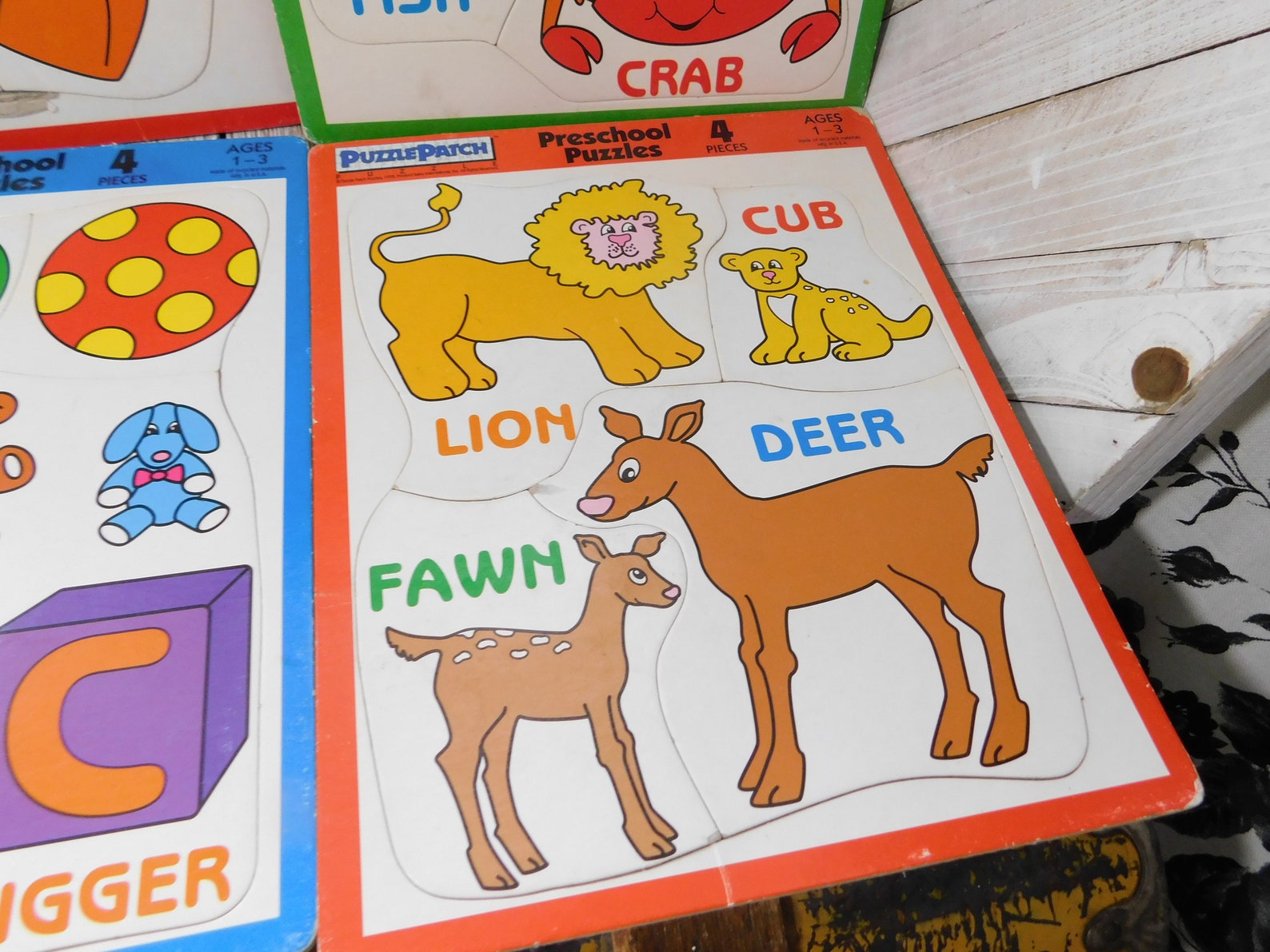 Vintage Puzzle Patch 1992 Preschooler Puzzles Tray Puzzles Etsy