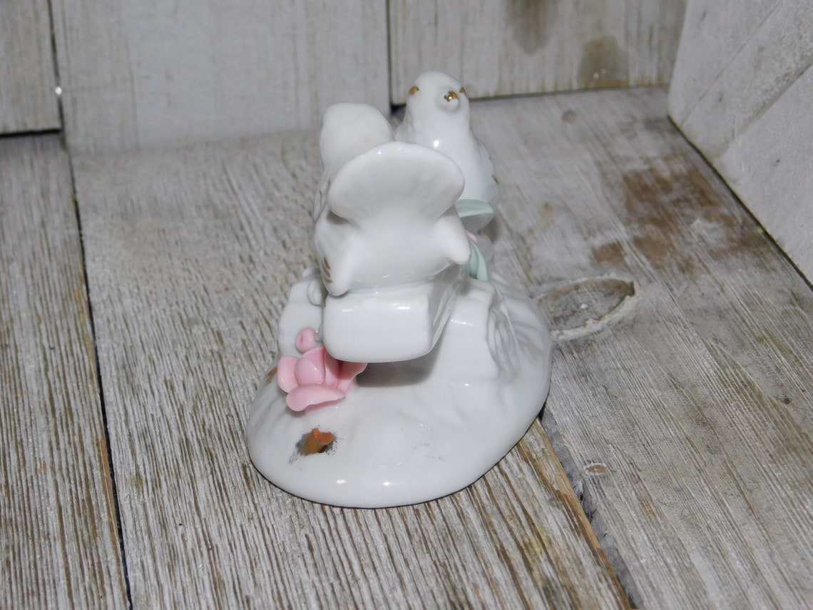 Vintage Bird on Teeter Totter Vintage Flower an Birds Vint Etsy