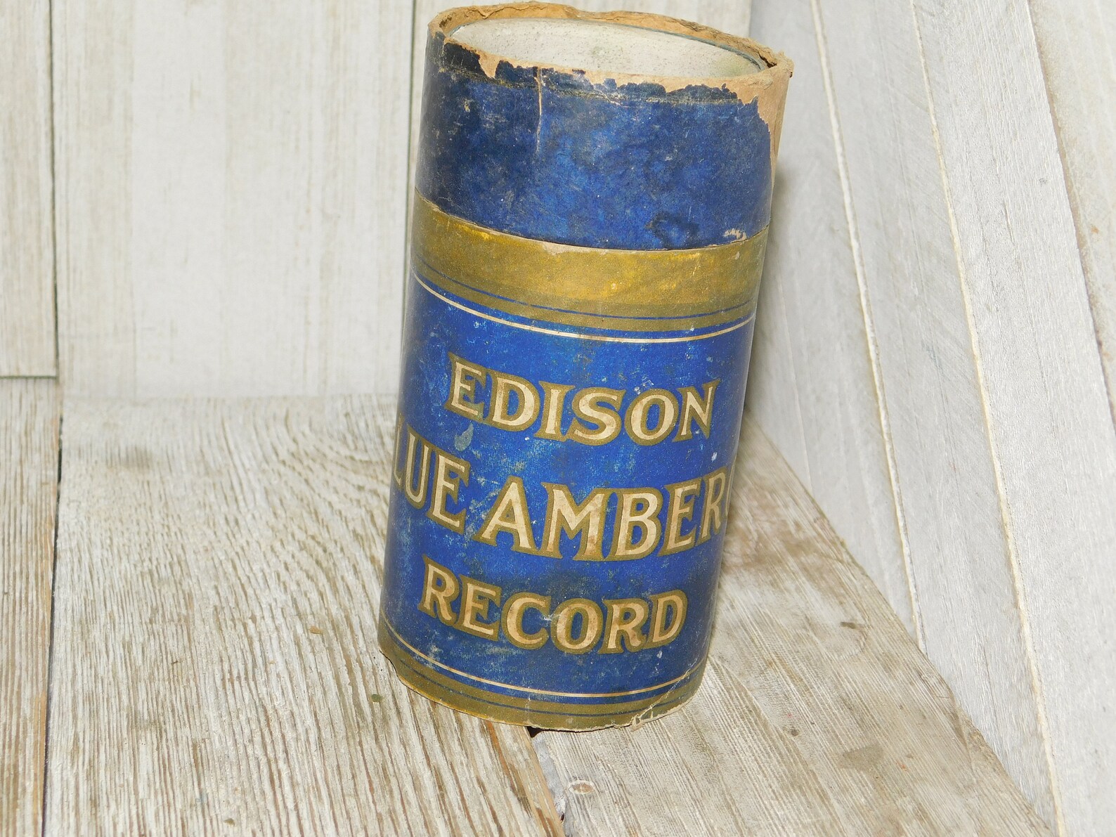 ANTIQUE Record Cylinder Edison Blue Amberol Record Edison Etsy