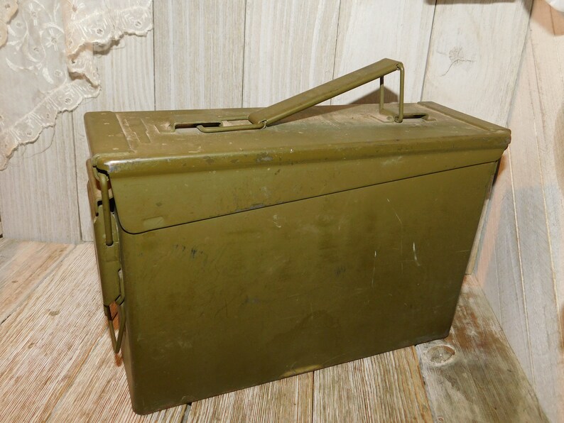 Vintage Army Storage Box Metal Army Box Vintage Home Decor Etsy