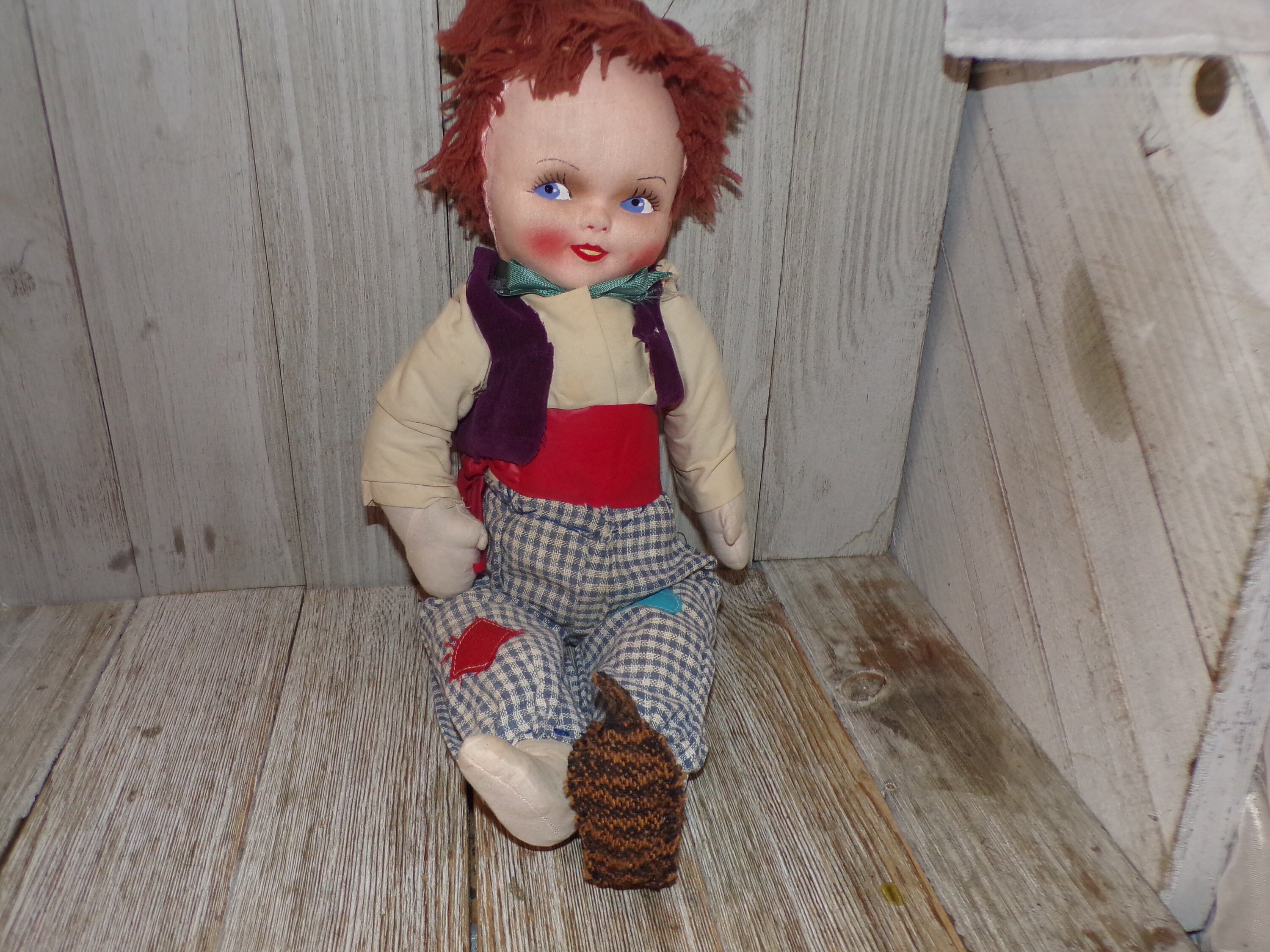 Vtg Rag Doll, Cloth Doll  Primitive Cloth Doll, Vintage Rag Doll, Vintage Doll, Vintage Toys, Gift Idea, Daysgonebytreasures *y