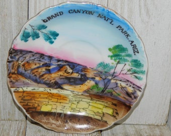 Vtg Grand Canyon Saucer, Small Saucer, Vintage Kitchen, Souvenir, Memories, Gift, Prop, Daysgonebytreasures *