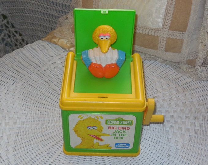 Child Guidance Sesame Street Big Bird Jack in the Box 1983 Etsy
