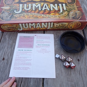Jumanji Board Game PIECES Viewer, Die, Instructions 1996 Not a Complete Game Replacement,craft ...