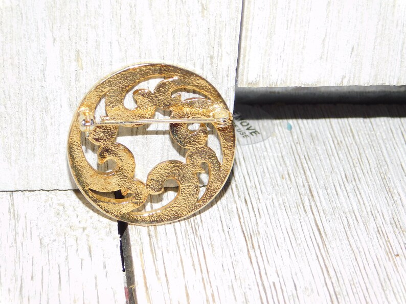 Vintage Black and Gold Brooch Pin Vintage Brooch Vintage Etsy