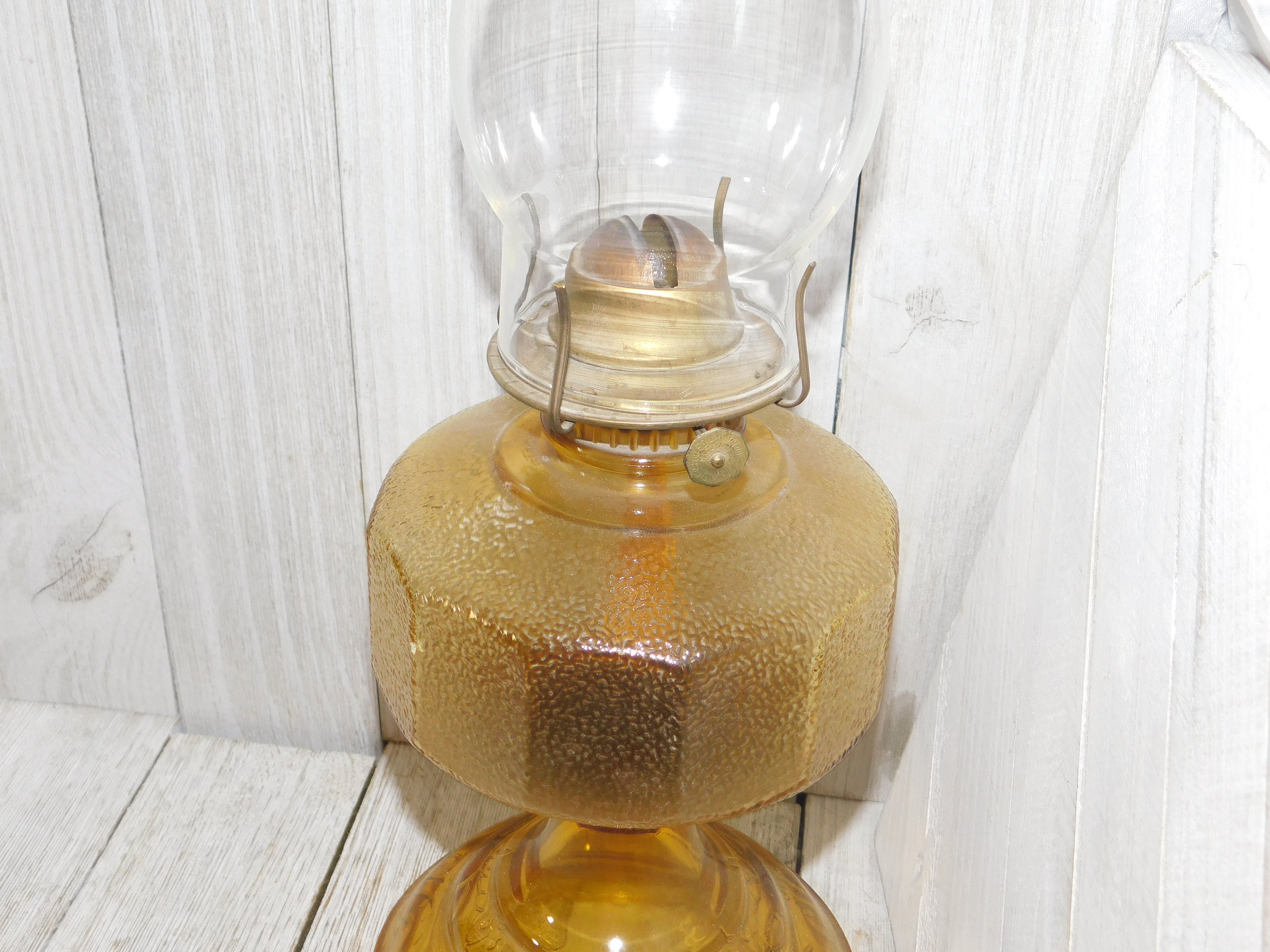 Oil Lamp Kerosene Lamp Primitive Oil Lamp Vintage Pedestal Etsy
