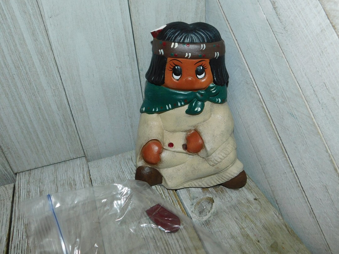 Vintage Ceramic Indian Figurine Thanksgiving Fall Décor Etsy
