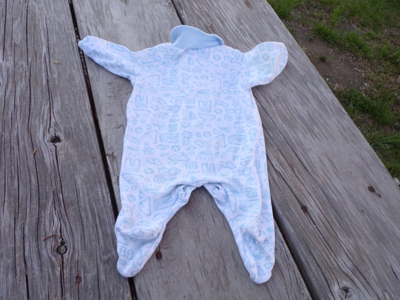 Vtg Newborn baby Boy Sleeper , Newborn Sleeper, V… - image 3