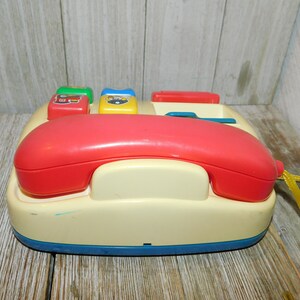 Vtg Fisher Price Ring n Rattle Phone Toy 1998 Works Teaches Colors Sounds Vintage Toys Preschooler Toy Phone Memories Daysgonebytreasure image 4