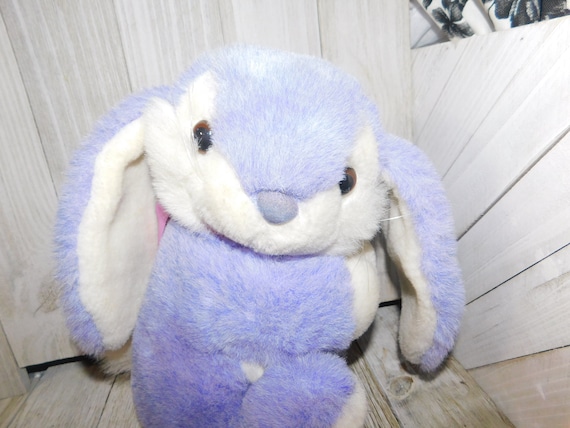 Vintage stuffed purple bunny rabbit Stuffed Animals & Plushies Bunny ...