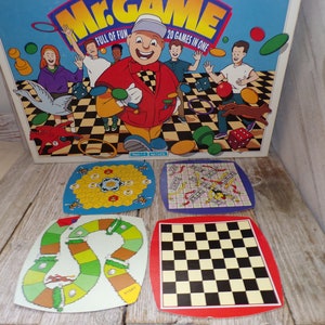Mr. Game 20 Games In One Board Game University Games 1993 GAME PARTS ONLY Replacement Game Boards Crafts Prop Memories