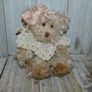 Teddy Bear, Small Teddy Bear, Vintage Teddy Made from Vintage Fur, Vintage Girl Teddy Bear, Memories, Daysgonebytreasures *y