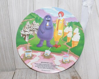 Details about   1989 Vintage McDonald's Milkshake Lake Ronald McDonald Melamine Plate 9" 