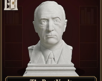 George S. Patton Bust – Distinguished World War II General Sculpture for Library, Study, or Office By TheBustVault