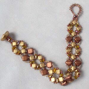 Gold and Copper Super Silky Bracelet with Toggle Clasp image 8