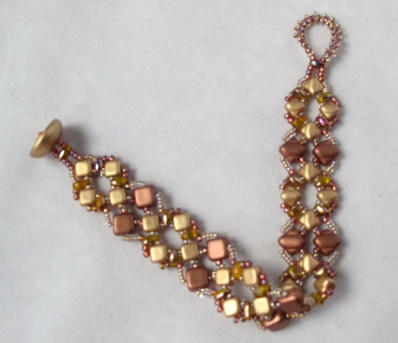 Gold and Copper Super Silky Bracelet with Toggle Clasp image 8