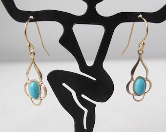 Sleeping Beauty Turquoise Earrings on Gold-Filled Ear Wires