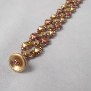 Gold and Copper Super Silky Bracelet with Toggle Clasp image 6