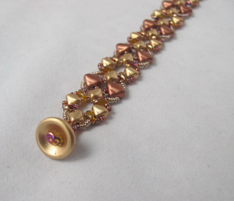 Gold and Copper Super Silky Bracelet with Toggle Clasp image 6