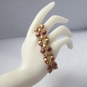 Gold and Copper Super Silky Bracelet with Toggle Clasp image 1