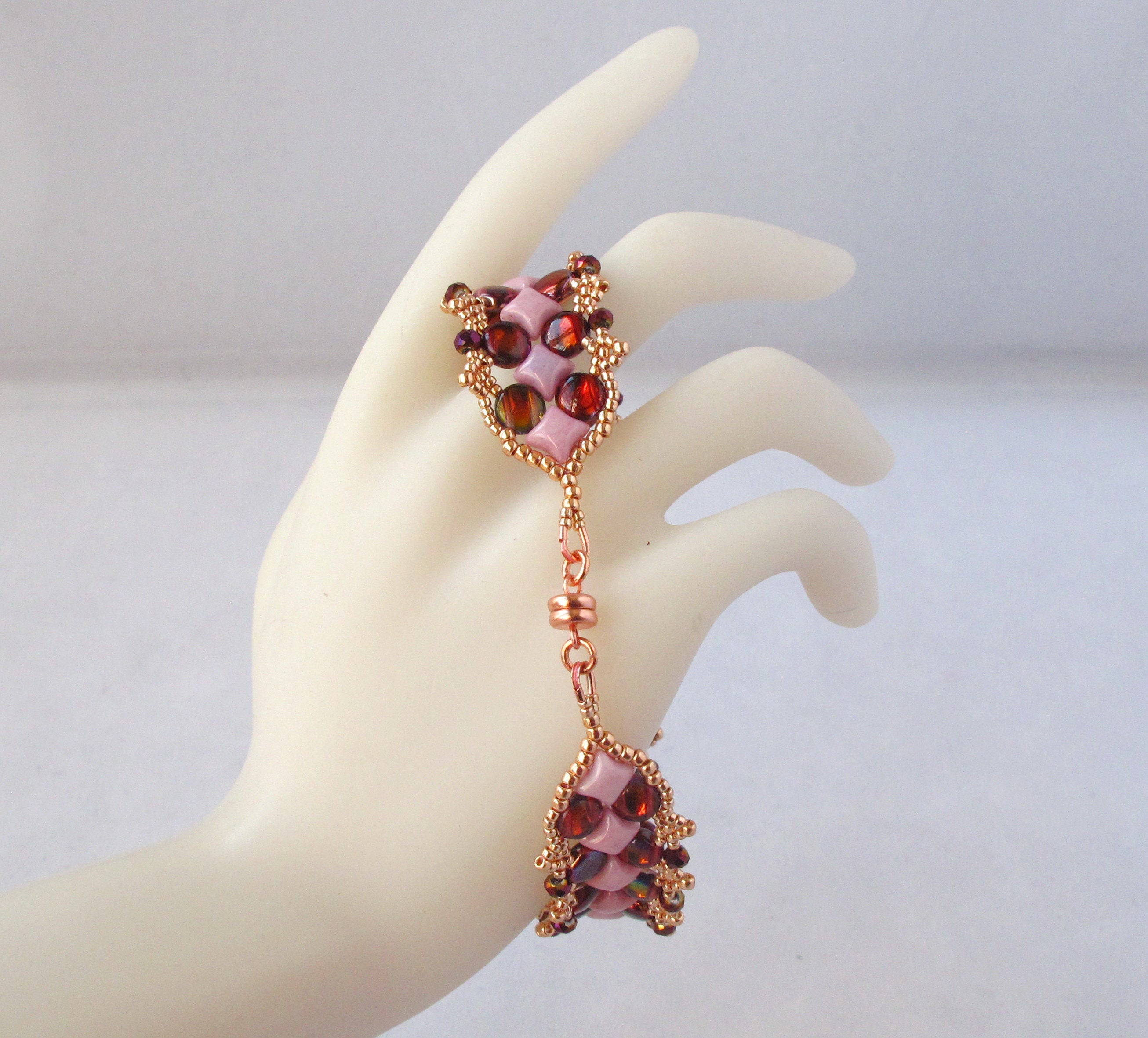 Pink Stars Bracelet With Magnetic Clasp 