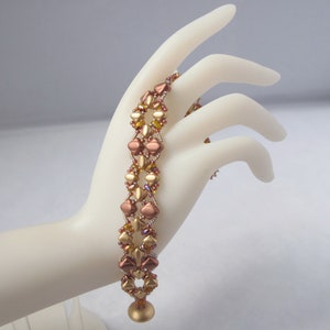 Gold and Copper Super Silky Bracelet with Toggle Clasp image 4