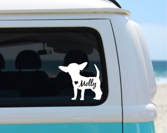 Chihuahua Decal | Personalized Chihuahua Decal | Car Decal | Laptop Decal | Window Decal | Notebook Decal | iPad Decal|