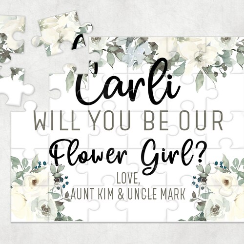 Flower Girl Proposal Puzzle Will You Be My Flower Girl Etsy