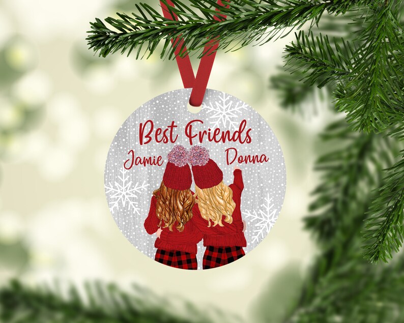 Personalized Best Friends Ornament Best Friend Gift Etsy