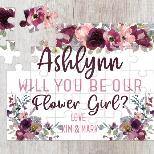 Flower Girl proposal gift puzzle Will you be my Flower Girl