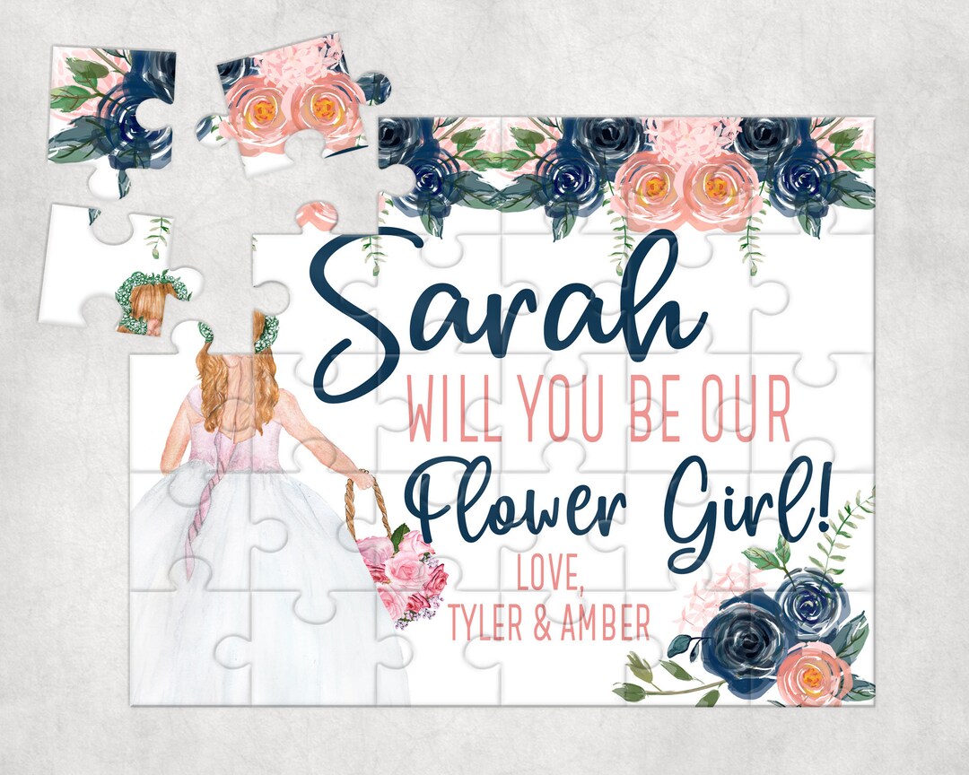 Flower Girl Proposal Puzzle Will You Be My Flower Girl Etsy