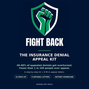 Insurance Denial Appeal Kit | Fight a Denied Health Claim | Appeal Letter Templates + Step-by-Step Guide | Editable Instant Download image 1