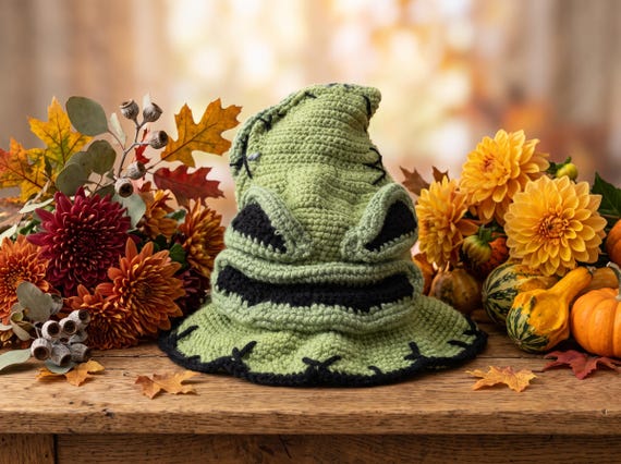 Oogie Boogie Hat, Twisted Witch Hat Crochet , Nightmare Before Christmas Hat, Halloween Cosplay Hat PDF Pattern