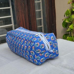 Block Print Quilted Hair Tool Bag, Dyson Airwrap Bag, Travel Case, Gift for women