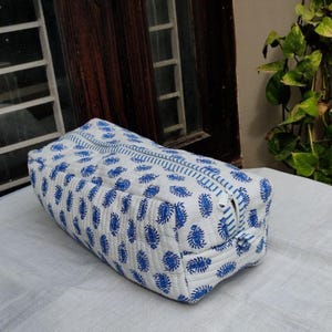 Block Print Quilted Hair Tool Bag, Dyson Airwrap Bag, Travel Case, Gift for women