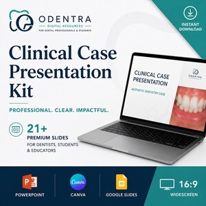 Dental Case Presentation Template | PowerPoint, Canva & Google Slides | Clinical Presentation | Editable for Dentists and Students