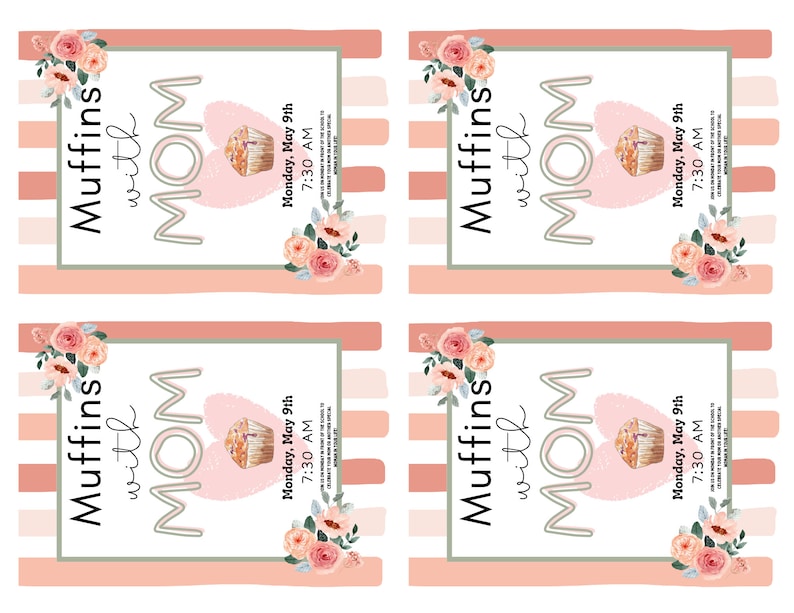 Muffins With Mom Poster With 4 - Il 794xN.4262951499 Mwjy 