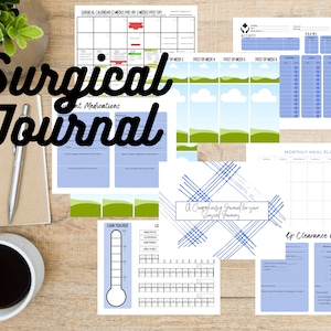 Surgical Journal, Cosmetic Surgery, Plastic Surgery Notes, Surgical Recovery Packet, Liposuction, Post Op tracker, Post Op planner