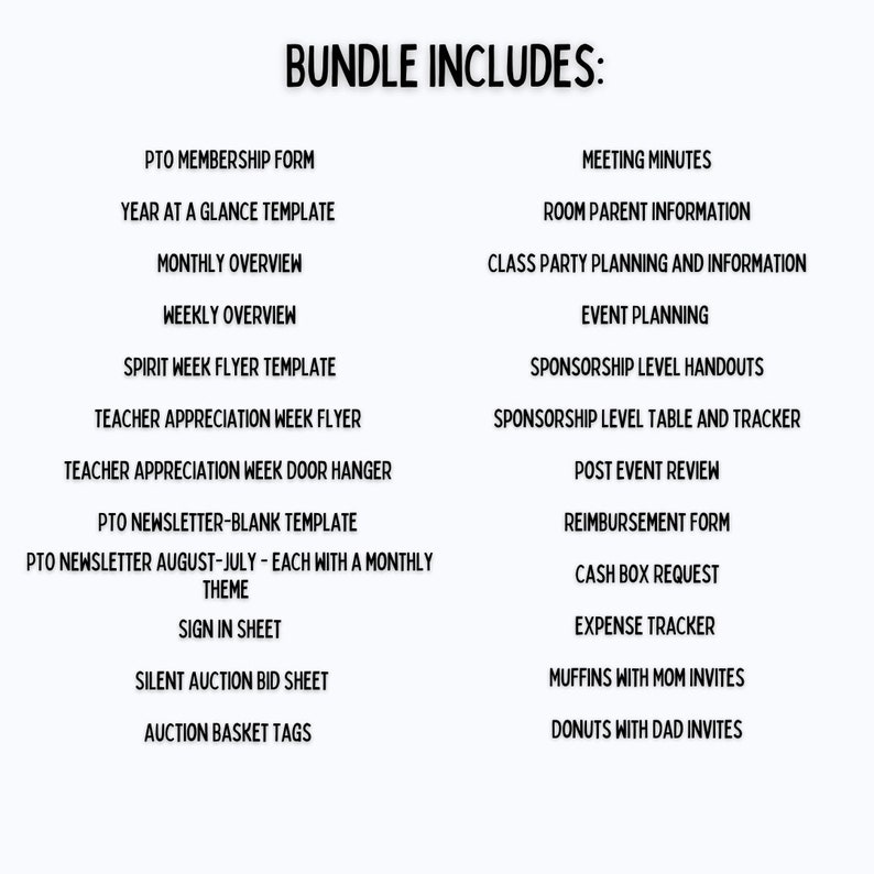 Ultimate PTO Success Kit-instant Download, Editable - Etsy