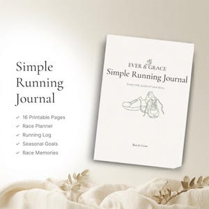 ランニングジャーナル（印刷用PDF）｜ランニングプランナー｜レースログ＆走行距離トラッカー｜即時ダウンロード