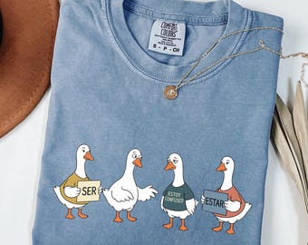 Funny Ser vs Estar Shirt, Spanish Teacher Tee, Goose Spanish Class Shirt, Spanish Grammar Gift, World Language Teacher Tee