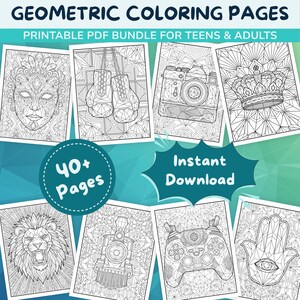 40+ Printable Geometric Coloring Pages
