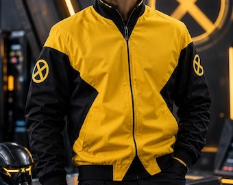 X-Men 97 Bomber Jacket, Yellow Black Mutant Costume, X Men Cyclops Comic Cosplay