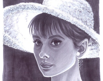 Marker Illustration 12- Audrey Hepburn