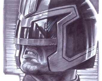 Marker Illustration 14- Judge Dredd