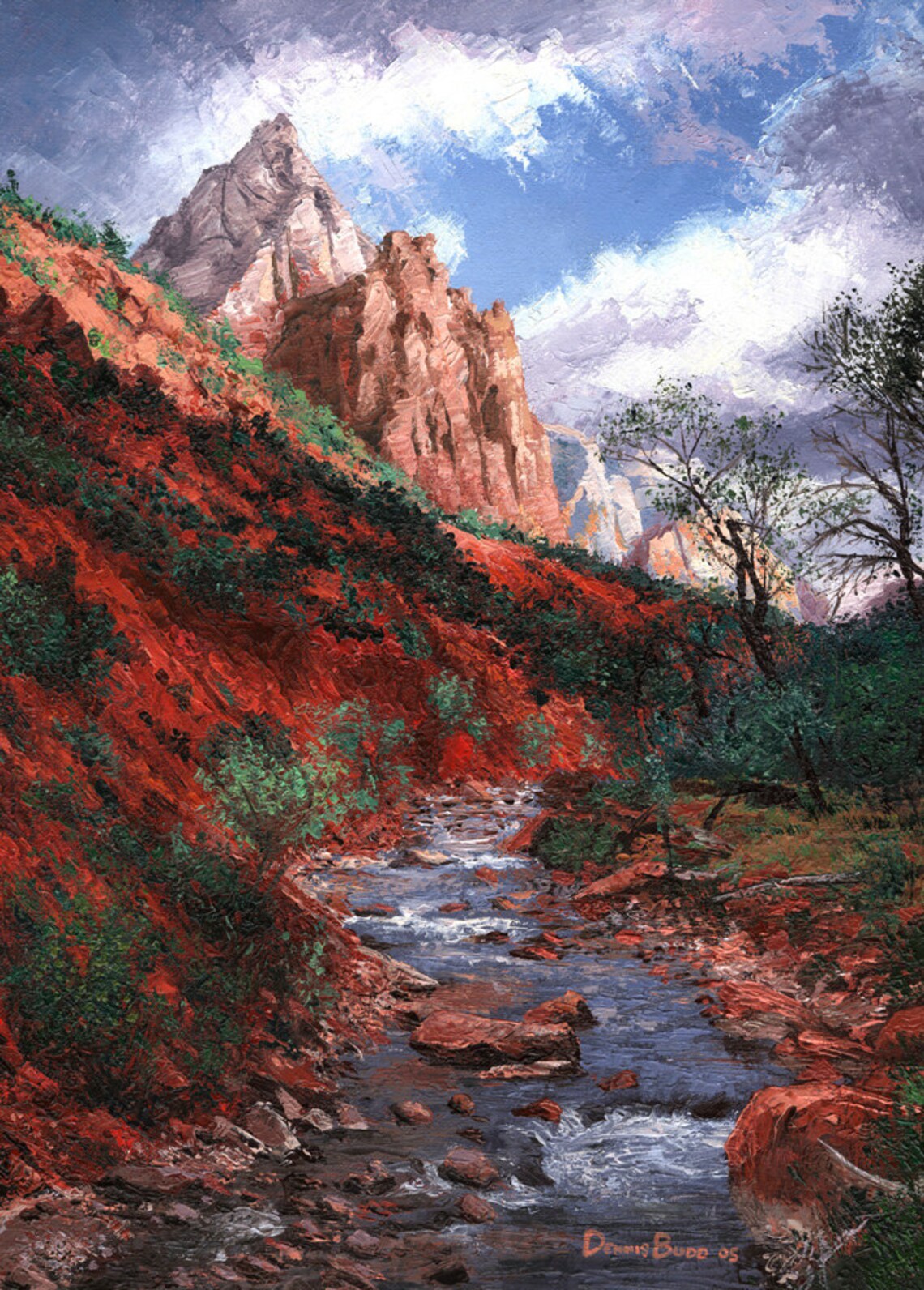 Landscape Oil Paintingzion Canyon Etsy Denmark